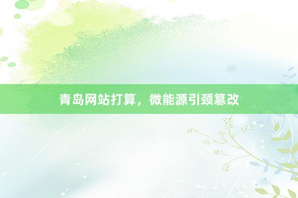 青岛网站打算，微能源引颈篡改